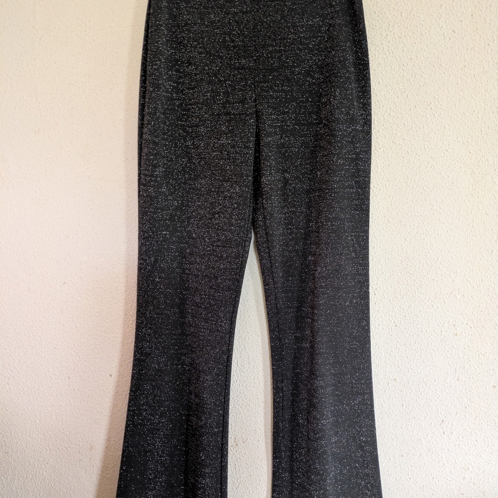 Joe Benbasset Black Metallic Flare Pants